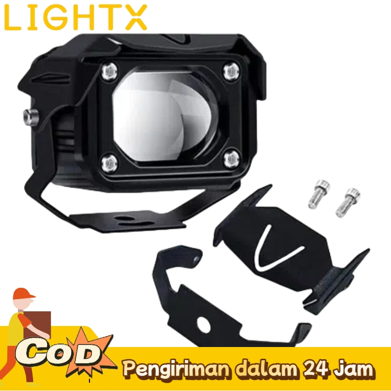Lampu Tembak Laser D2 Led 50 Watt Laser Gun lampu tembak led 4d 12-85V 2 Warna Putih-Kuning Superbri