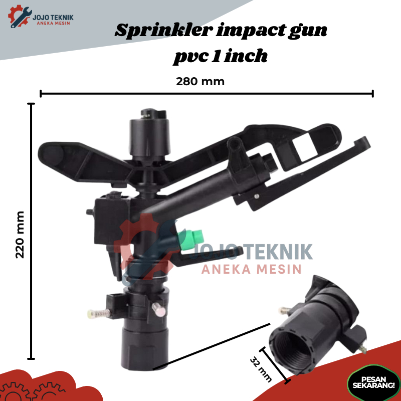 Sprinkler Impact Gun PVC 1 Inch II Sprinkler Pertanian