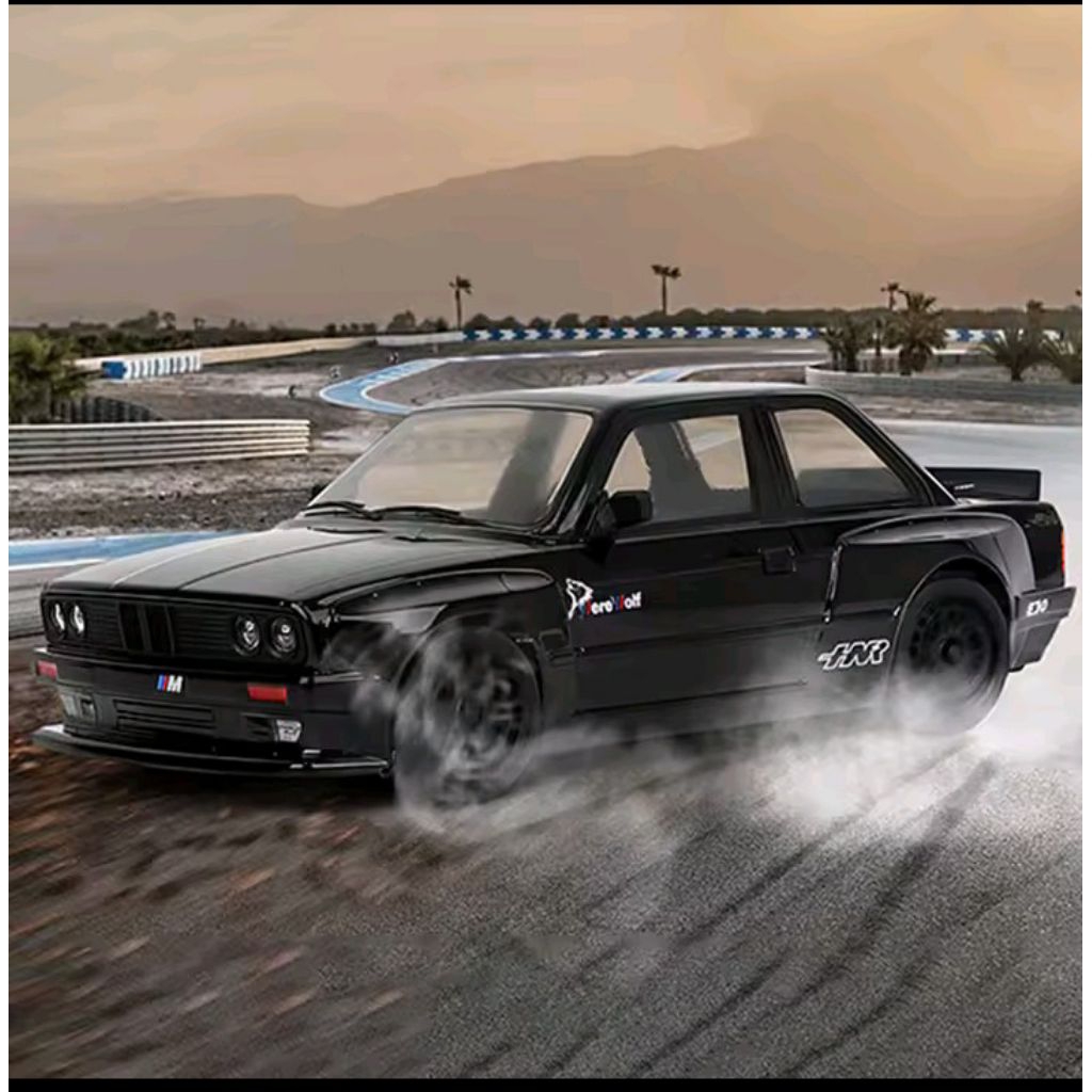 RC 4WD mobil skala 1/10 HNR H9803  profesional Drift  serigala lampu LED kecepatan tinggi 85KM +  60