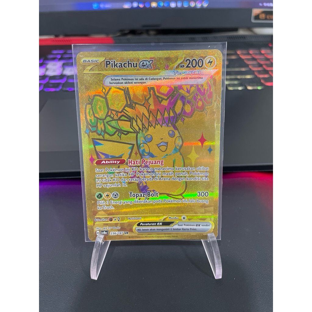 Pokemon TCG Indonesia sv8a Pikachu ex 236/187 UR