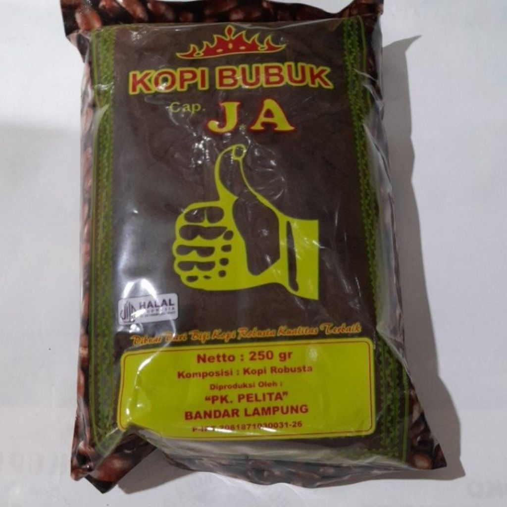

kopi bubuk cap ja.kopi premium JA asli tanpa campuran.kwalitas super