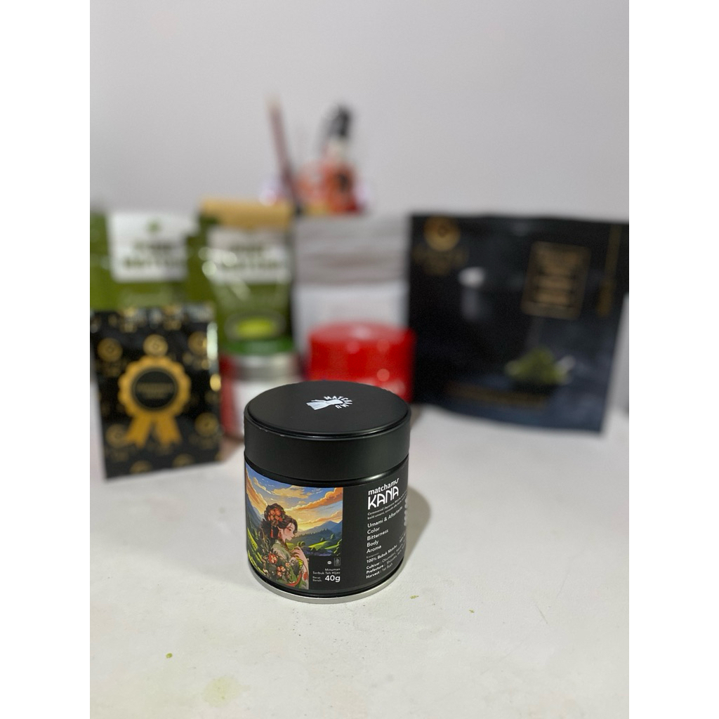 

Matchamu Kana Tin Can 40g – Matcha Jepang Ceremonial Grade Premium untuk Latte & Minum Langsung
