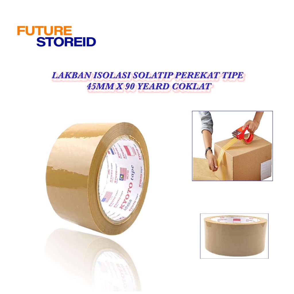 LAKBAN COKLAT 48MM X 80 YARD - Adhesive Tape Coklat 48mm x 80 Yard Kuat dan Tahan Lama
