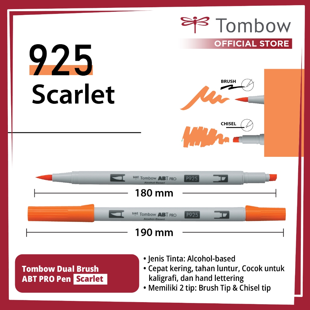 

Tombow Dual Brush ABT PRO Pen Scarlet