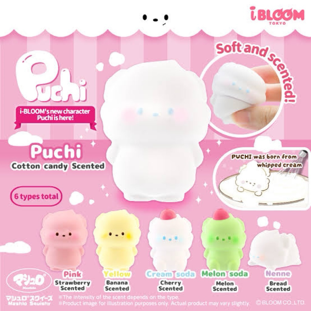 Squishy Licensed Ibloom Puchi Gachapon Super Cute Soft Slow Rising Kualitas Terbaik 100% Original