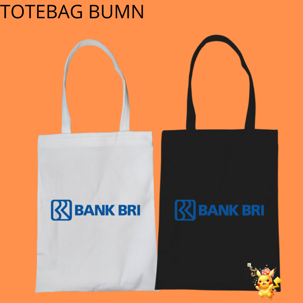 Klinikbajujkt Totebag Resleting BUMN BANK BRI Souvenir Tas Oleh Oleh Bahan Kanvas BUMN BANK BRI