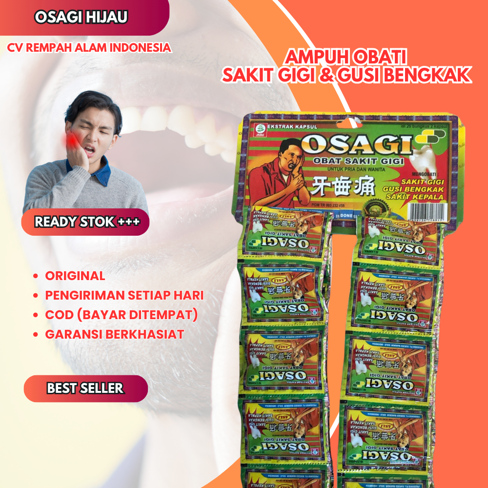 

Osagi Hijau Obat Sakit Gigi Ampuh Original 20 Sachet