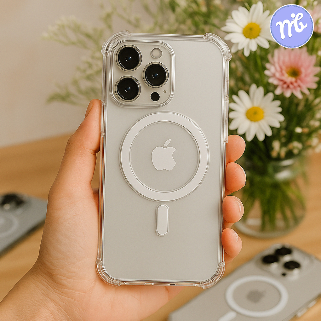 ⁠Crystal Clear MagSafe Case for iPhone 15 Series Anti Yellow Shockproof Slim Fit