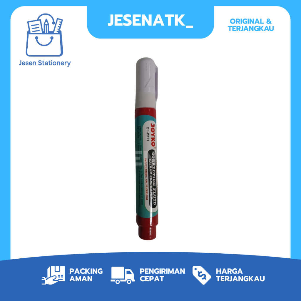 

Joyko Tipex Joyko CF-P211 Cairan Koreksi Penghapus Cair dengan Metal Tip Eraser Set