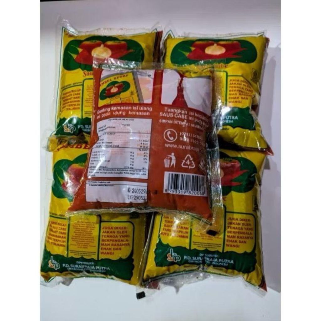 

Saus Bantal Surabraja Saos Bantal Sedap 600 GRAM Untuk Mie Ayam dan Bakso