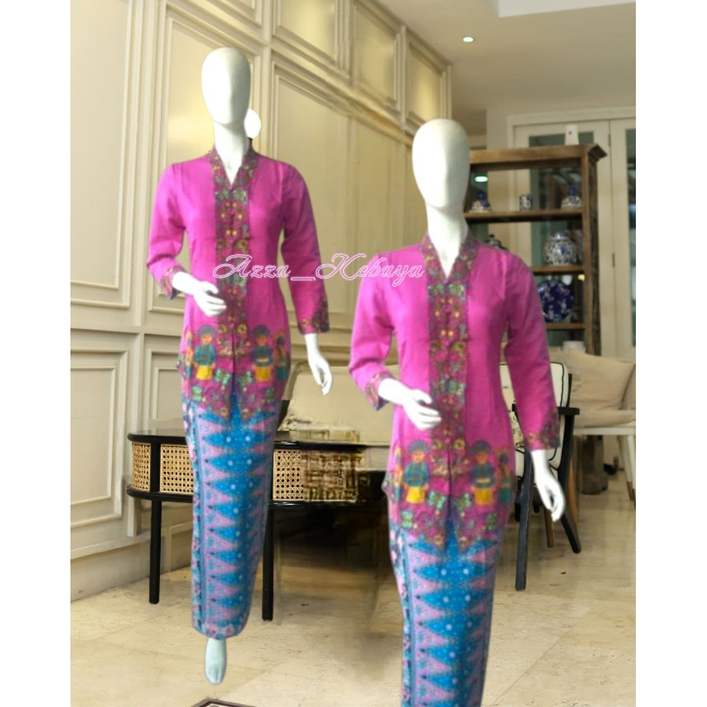SETELAN KEBAYA ENCIM BORDIR MOTIF ONDEL ONDEL // KEBAYA ENCIM JAKARTA // KEBAYA ENCIM