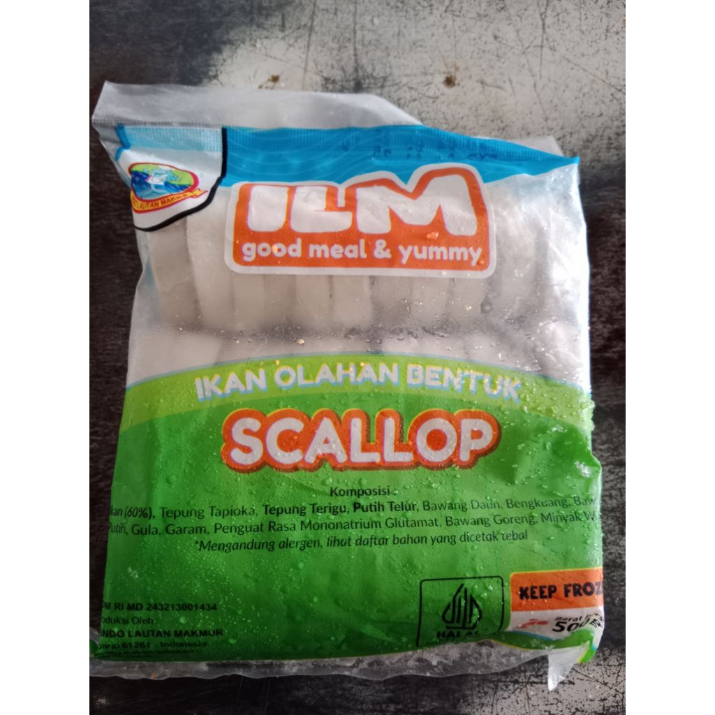 

ikan olahan bentuk Scallop ILM