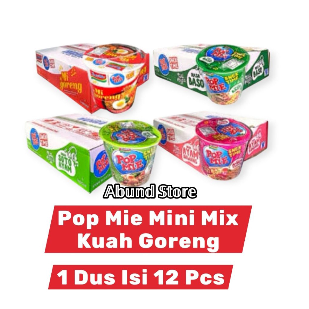 

Pop Mie Mini 1 Dus Kuah Lapeer Time Isi 12 Cup Boleh Mix