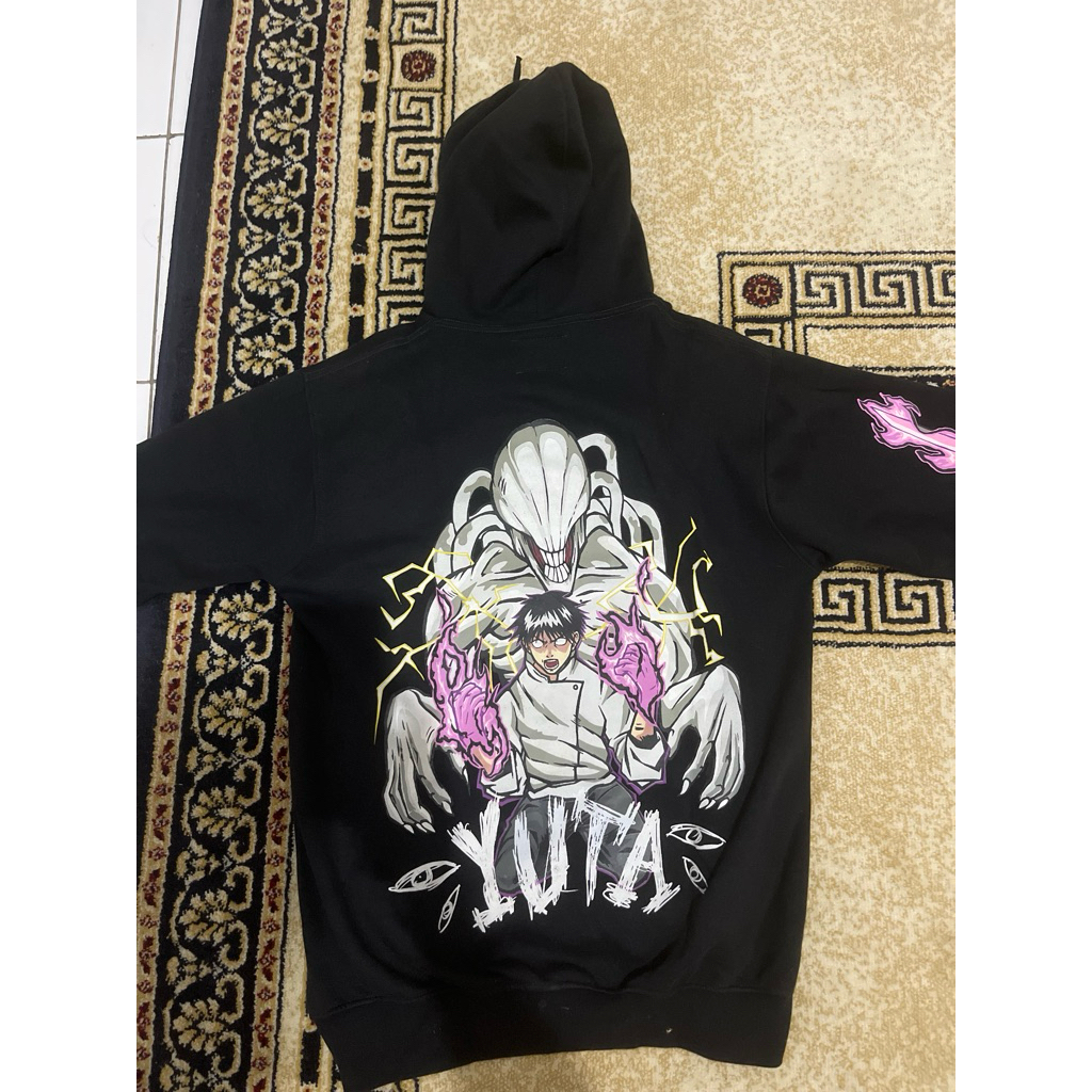 [PRELOVED] POORSUPPLY “YUTA OKKOTSU” HOODIE CottonFleece 310 gsm SABLON PLASTISOL Size Chart: M:Panj