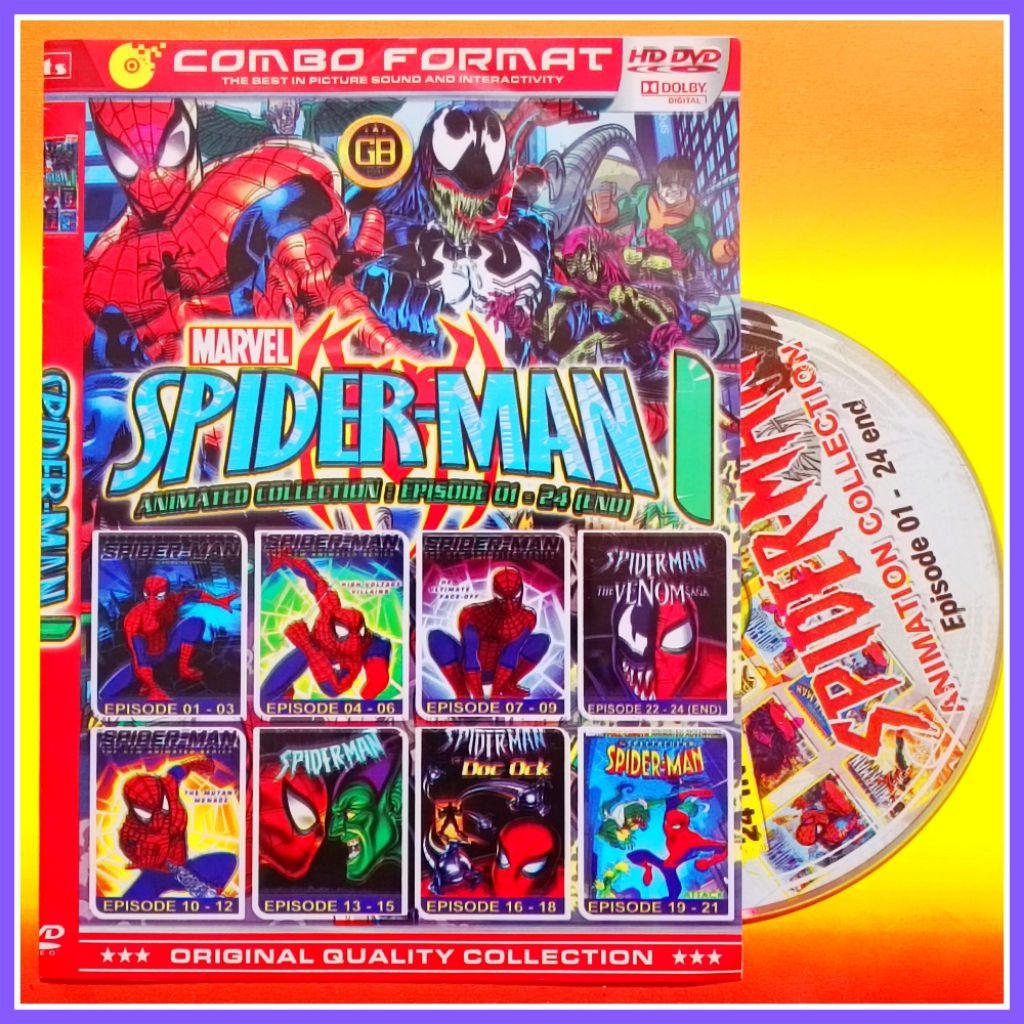 Kaset Film Kartun Anak Koleksi SPIDER-MAN Vol.1 Pilihan Terlaris Spiderman Teks Indonesia