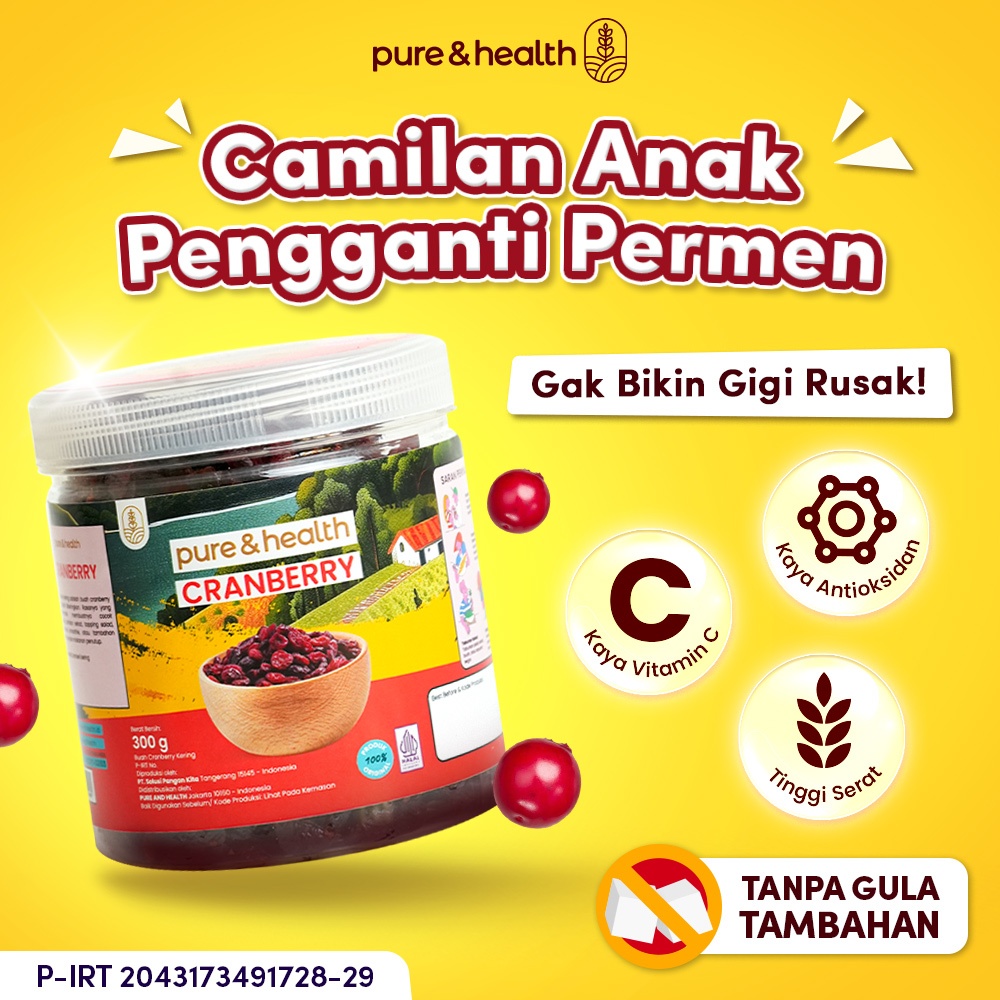 

PREMIUM Dried Cranberry - Kranberi Kering 300 Gram Pure and Health