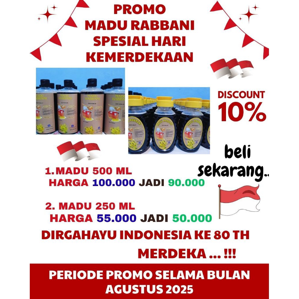 

Madu murni 100% (Raw Honey) Akasia 250 ml