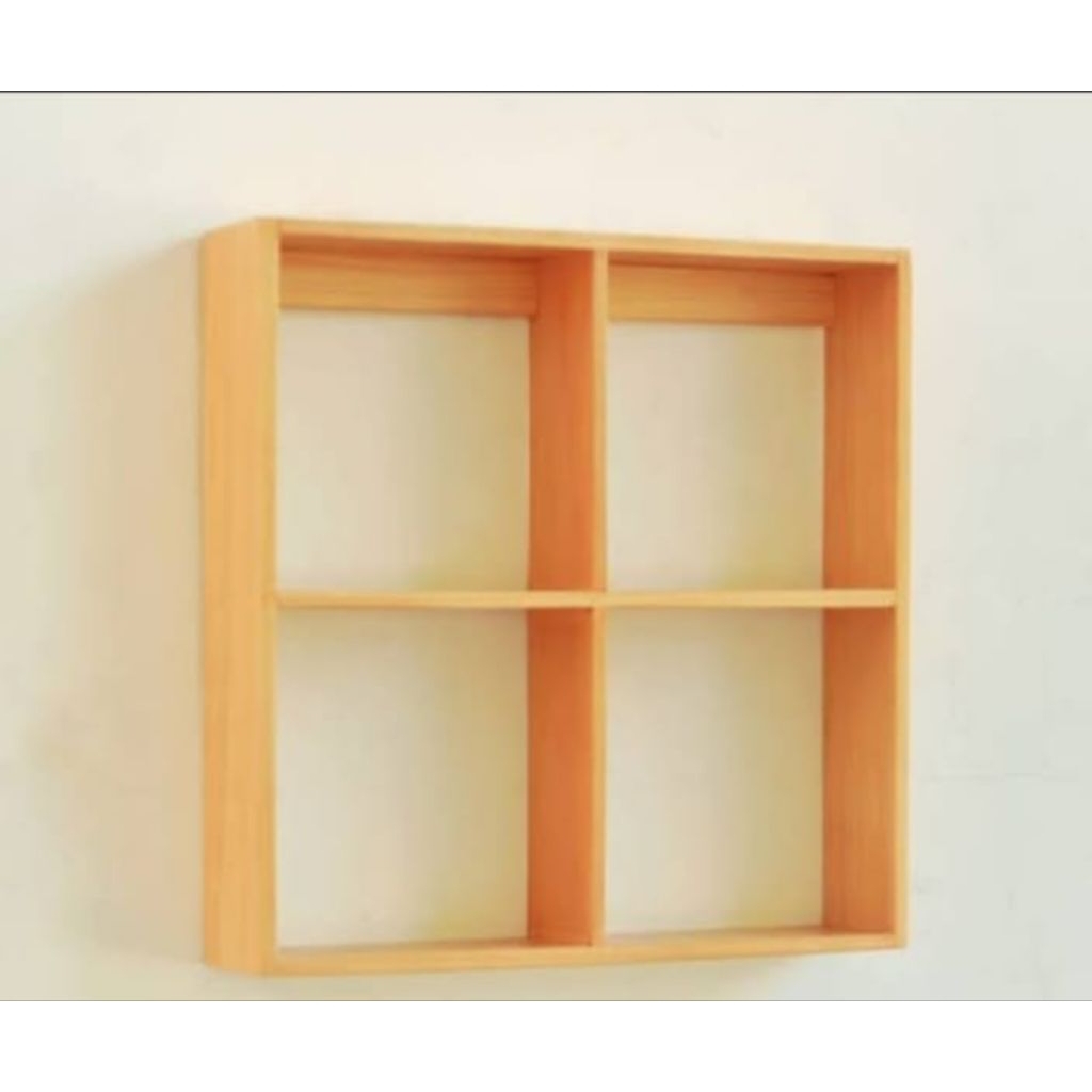 furniture rak dinding minimalis 4 sekat