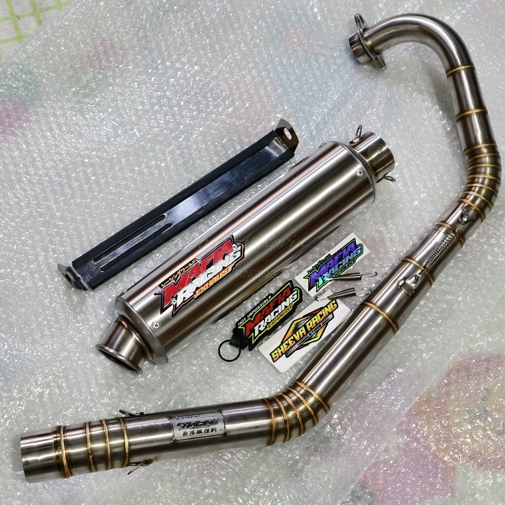 Knalpot racing mafia Satria fu 150 Fu 150 injeksi roadrace khusus UB slincer type GP big Moncin 30cm
