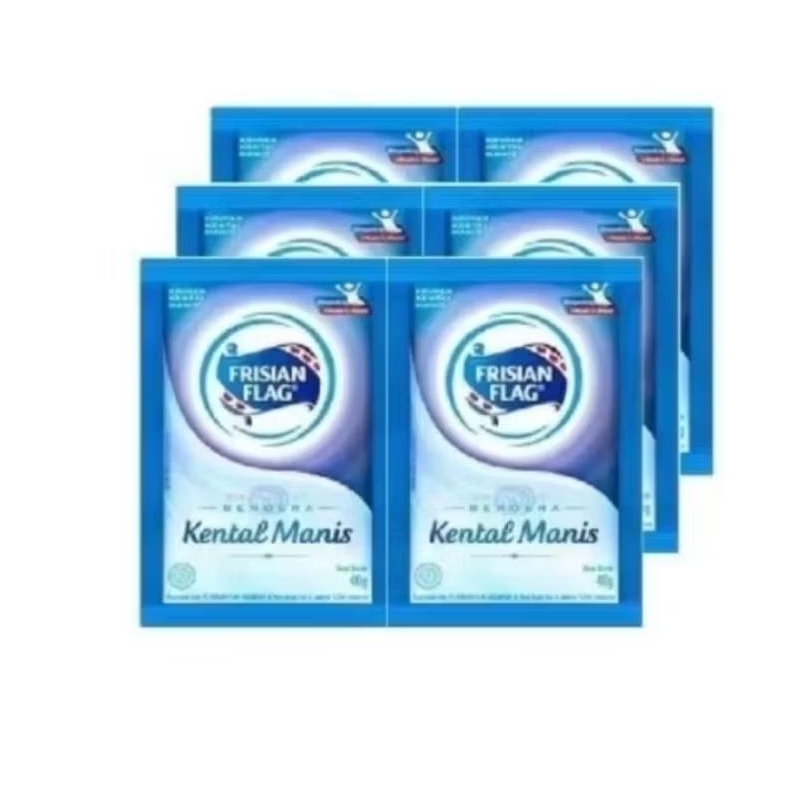 

Susu Frisian flag Kental Manis 1 Renteng 6x38g Sachet Putih & coklat