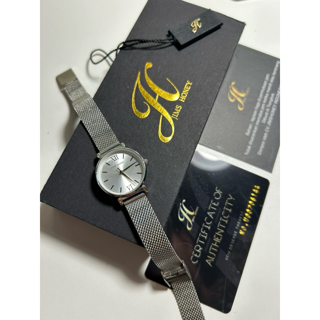 Preloved - Jims Honey jam tangan silver besi rantai stenlis