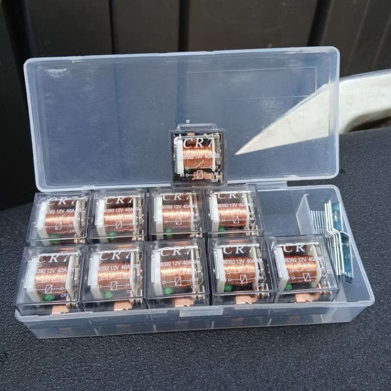 Relay 4 Kaki Transparan Klakson Lampu 12V 40a Merk CR7