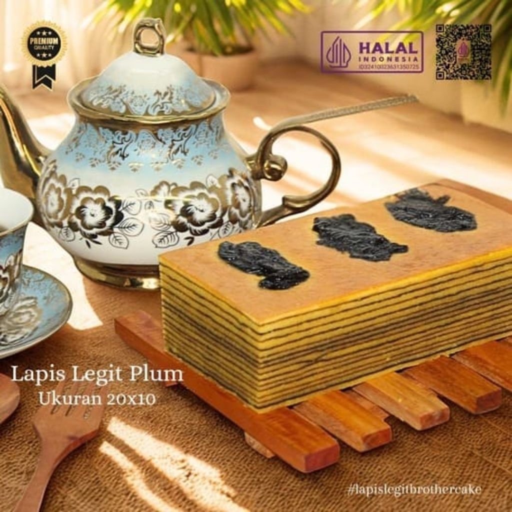 

Lapis legit prunes wisman kemasan vacum ukuran 20x10cm