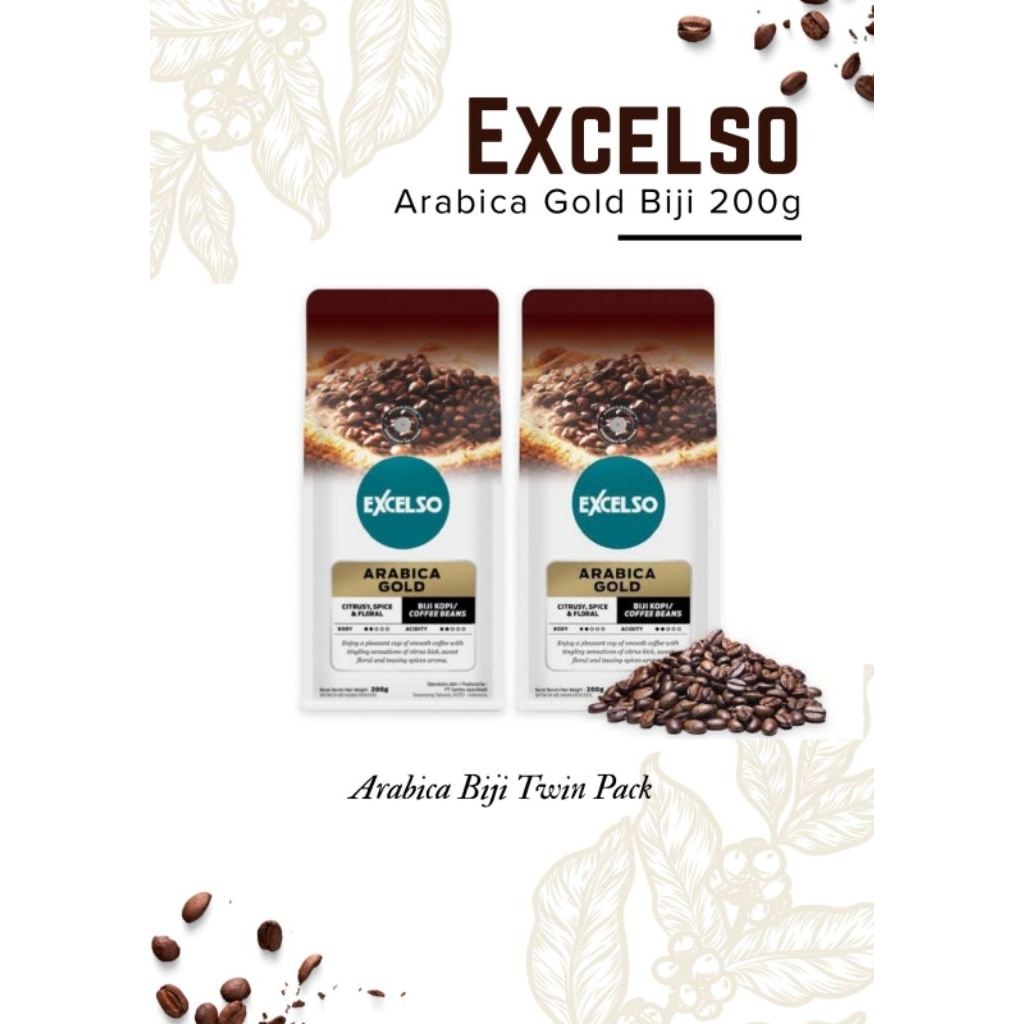 

EXCELSO ARABICA GOLD BIJI 200G TWIN PACK ( isi 2 )
