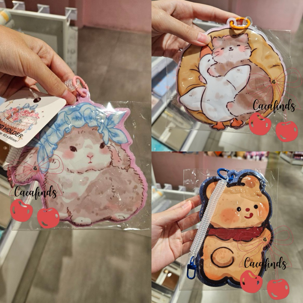 

OHSOME x Fanzstudio‼️Keychain Card Holder PVC For Photo Card Animal Collection (Bear / Cat / Rabbit)
