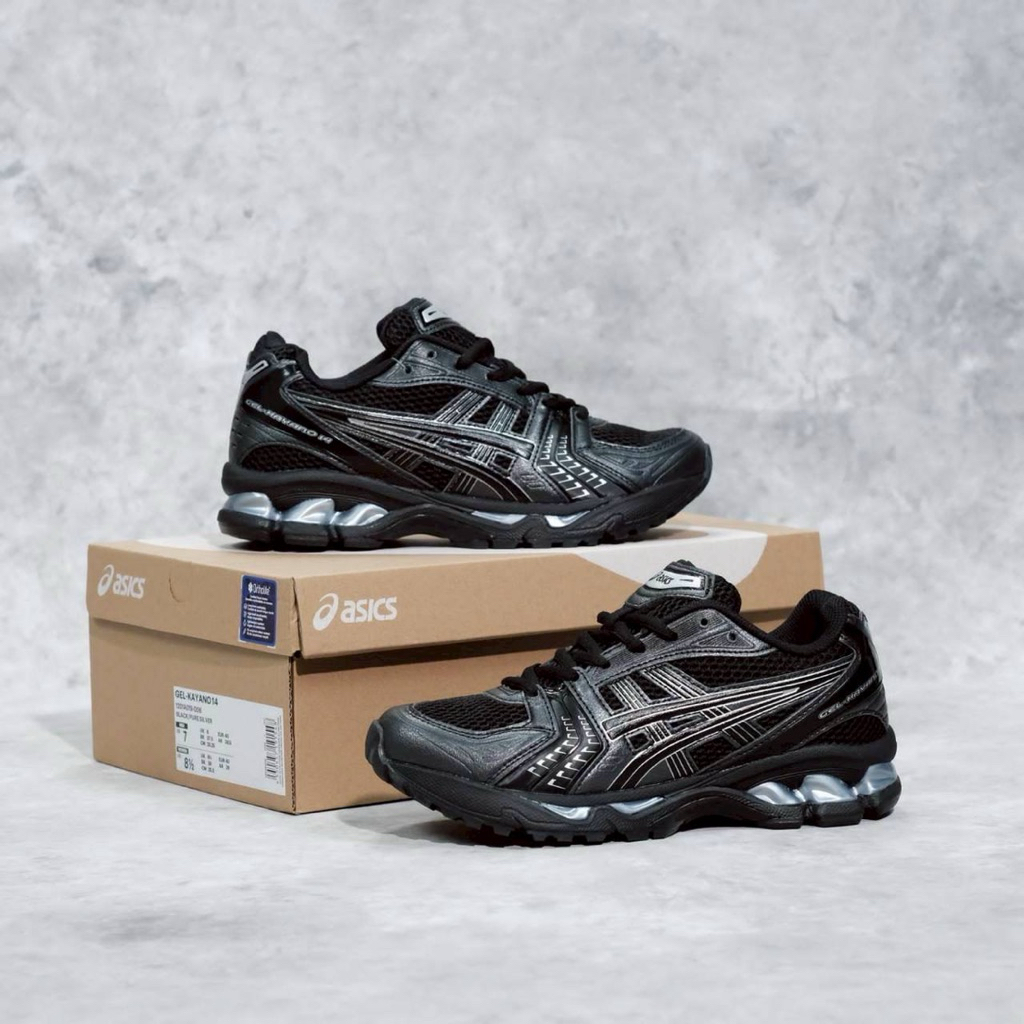 Sepatu Asic Gell Kayano14 black Pure Silver