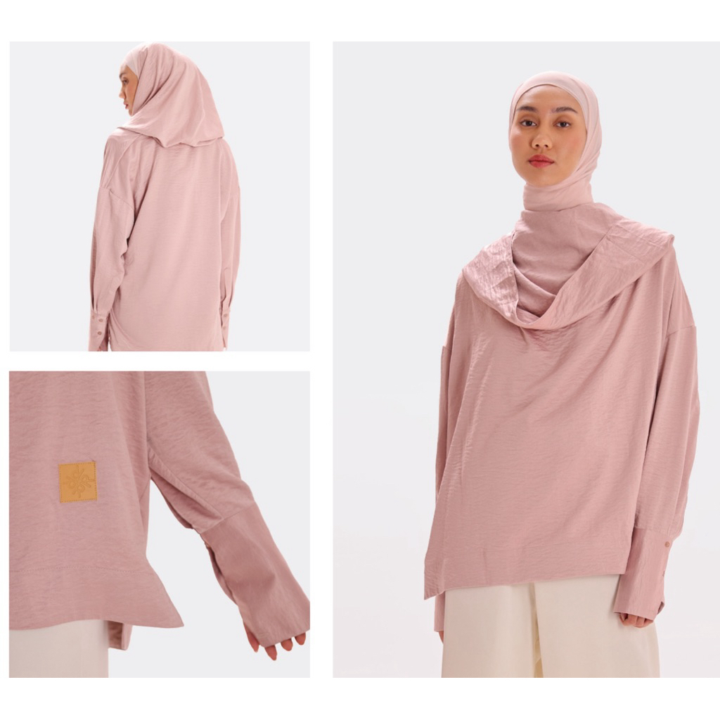 Fiero Top Riamiranda Memoria Blouse Wanita Kemeja RM Ria Miranda