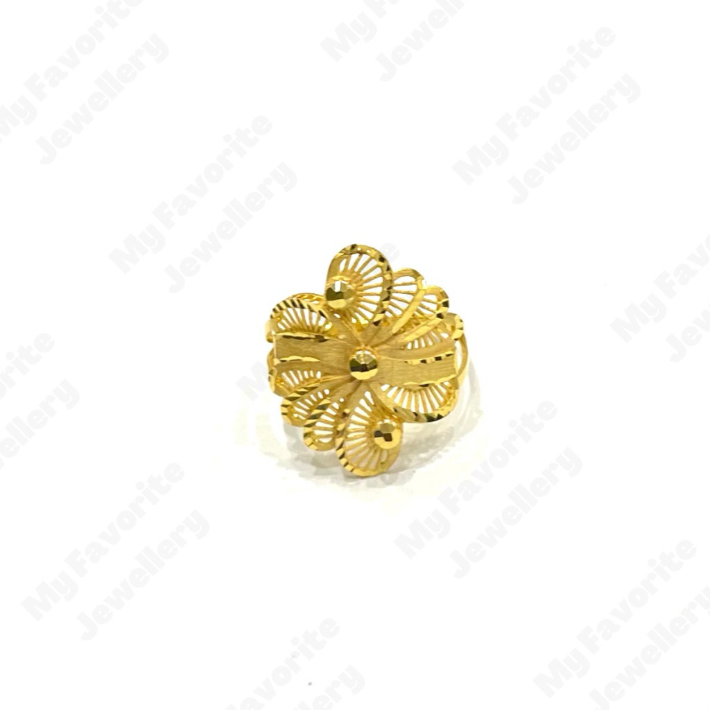 Cincin Krawang Jala Uk15 Emas Asli Kadar 875