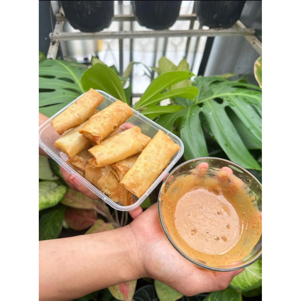 

Otak-otak lumpia 555 Palembang isi 8pcs free bumbu kacang