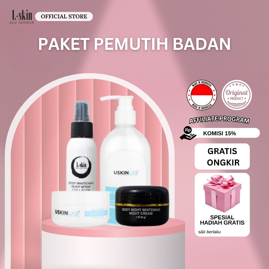 Lskin | L skin | Paket Badan Lskin | Paket Badan Pencerah Dan Pemutih |