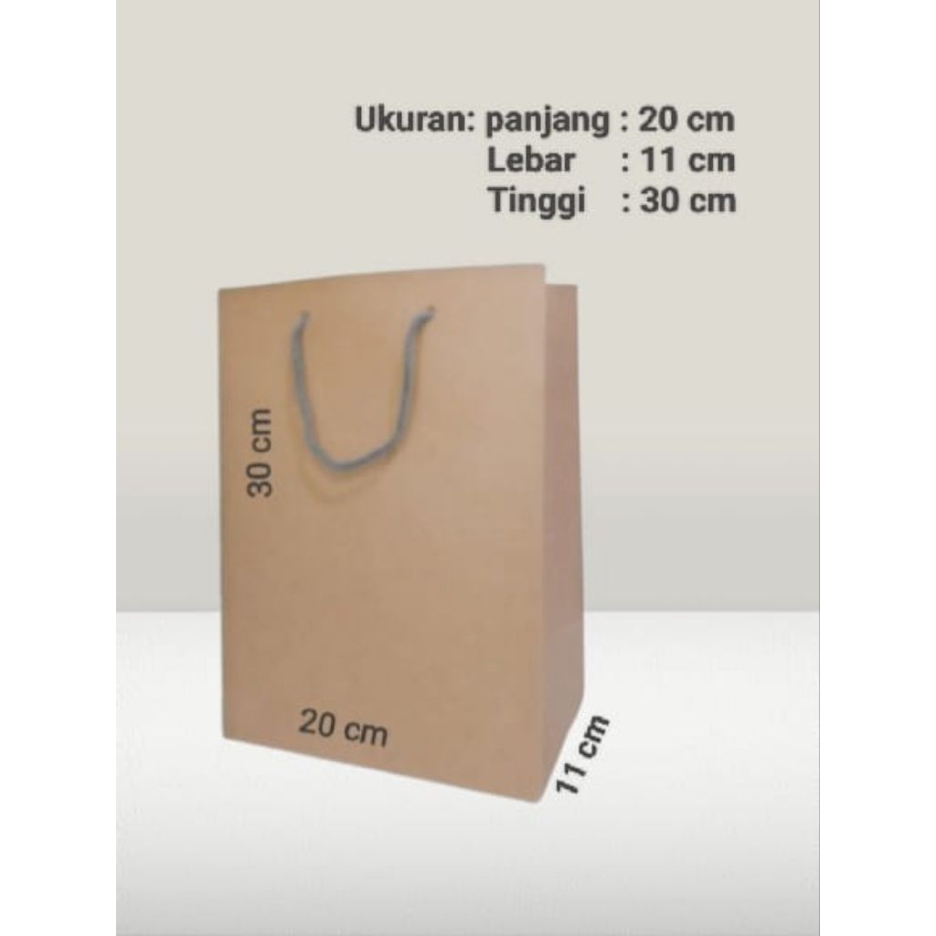 

Tas kertas murah/Paperbag/Tas kado 20x11x30 R6 Tinggi