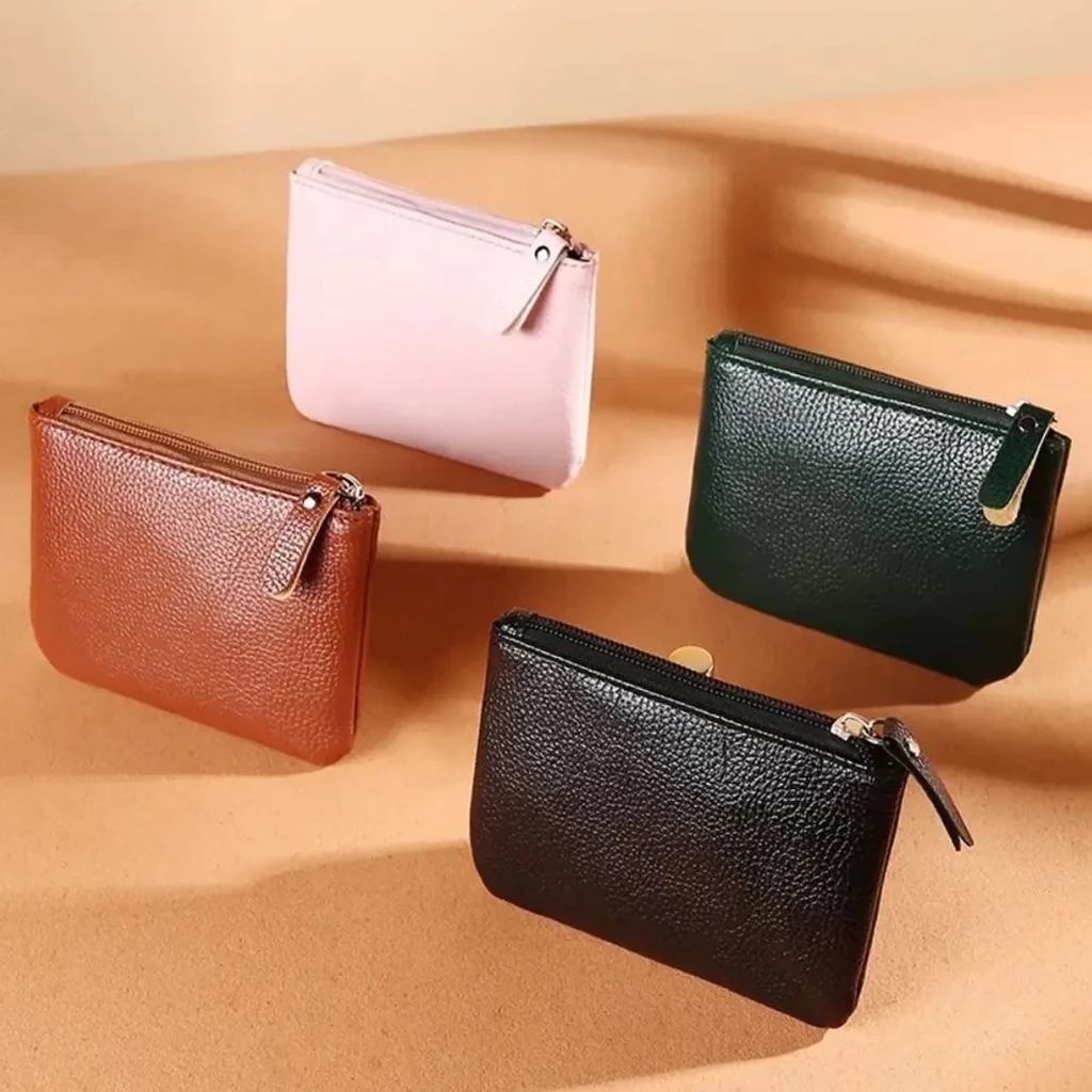 Dompet Koin Wanita Kulit Kecil Terbaru dengan Resleting