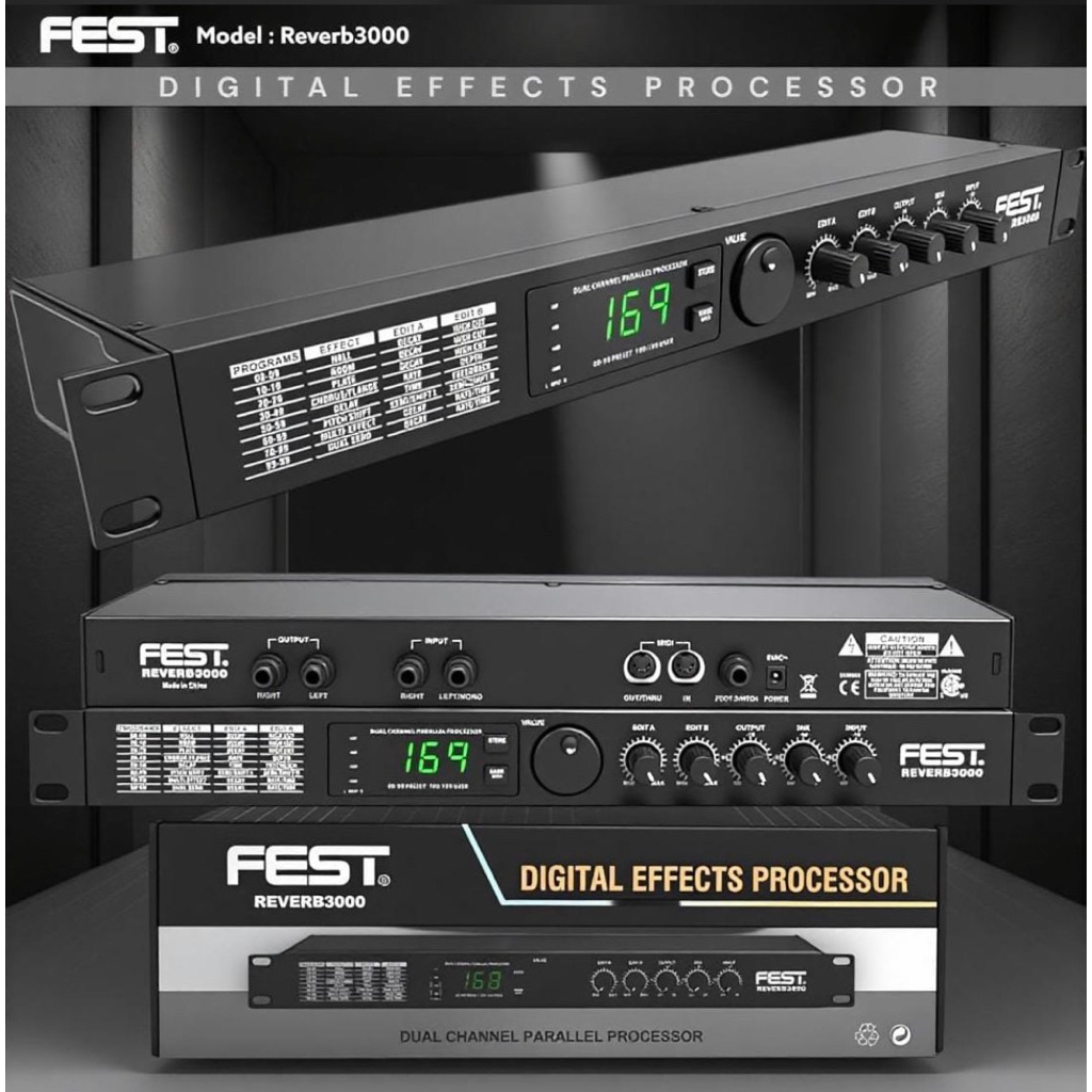 Effect Vokal Fest Reverb 3000 Original FEST Reverb3000