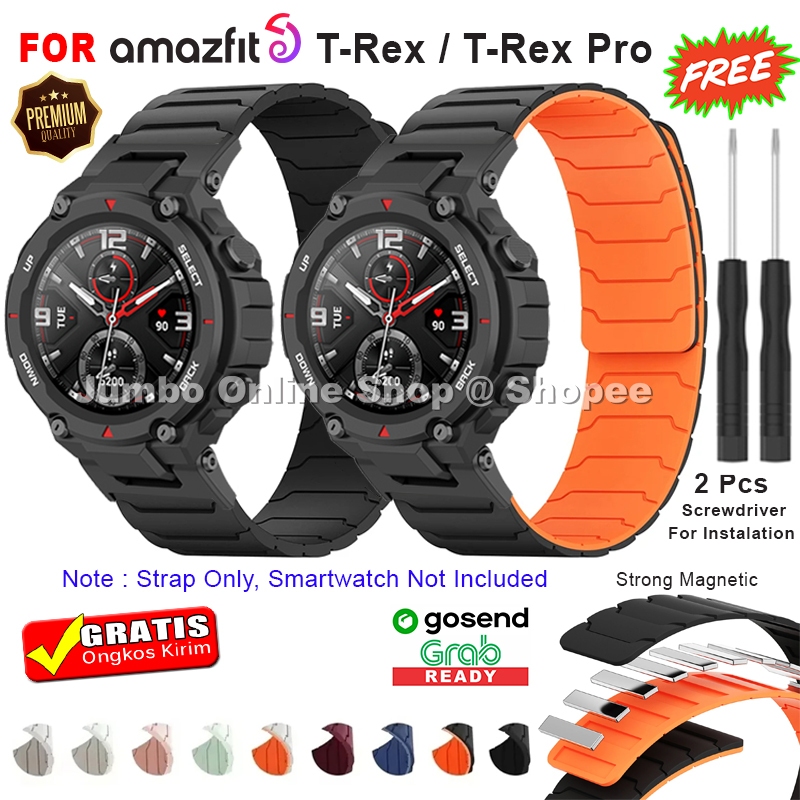 Strap Tali Jam For Amazfit T-Rex - Amazfit T-Rex Pro - TRex Pro - Model Magnetic Silicone Strap