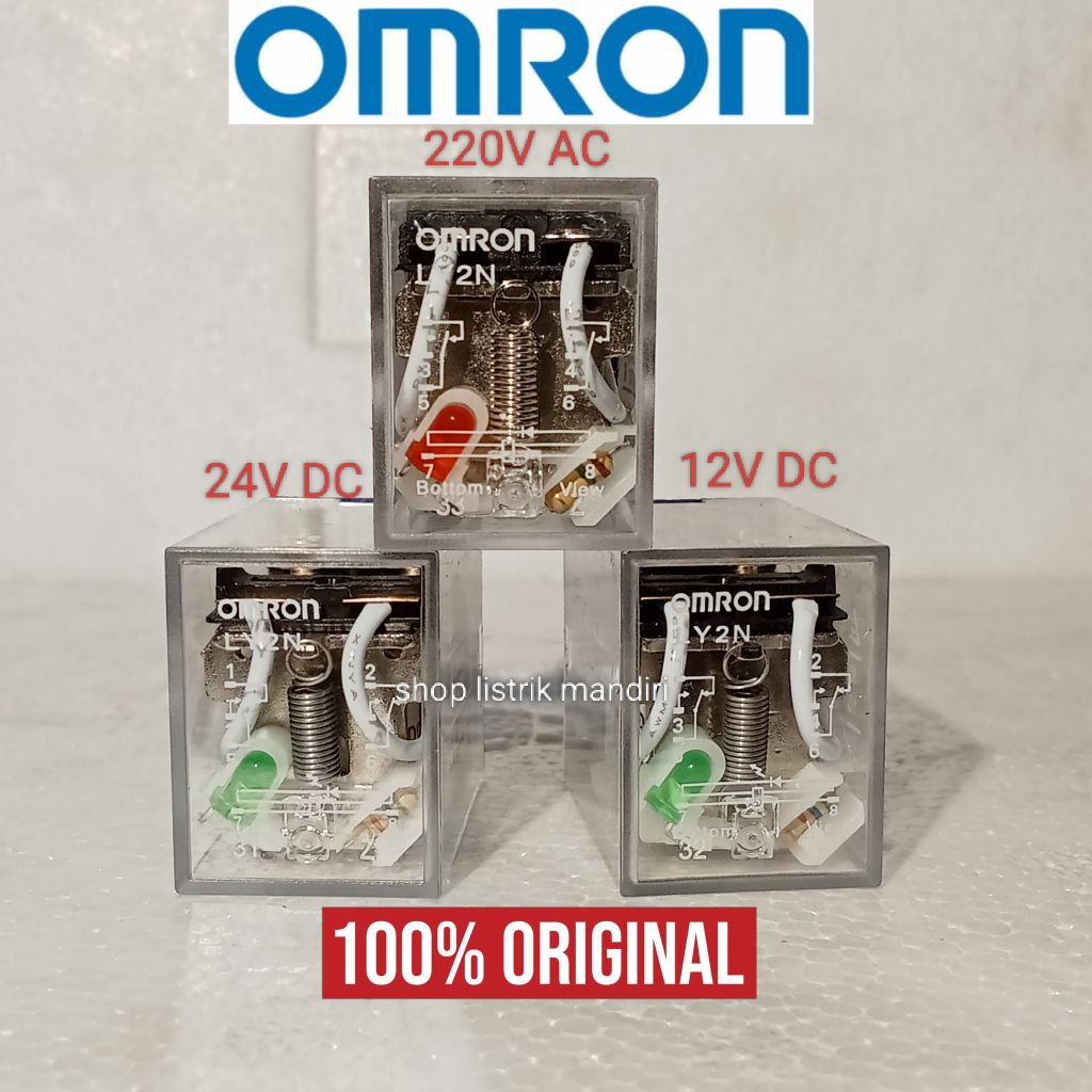 relay omron LY2 LY2N 220VAC 10A 8kaki original