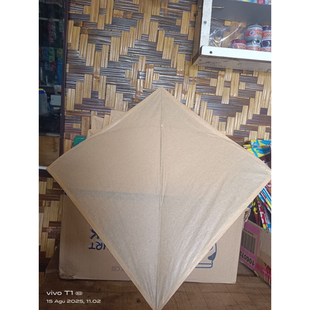 layangan coklat polos 1 pack isi 50 pcs