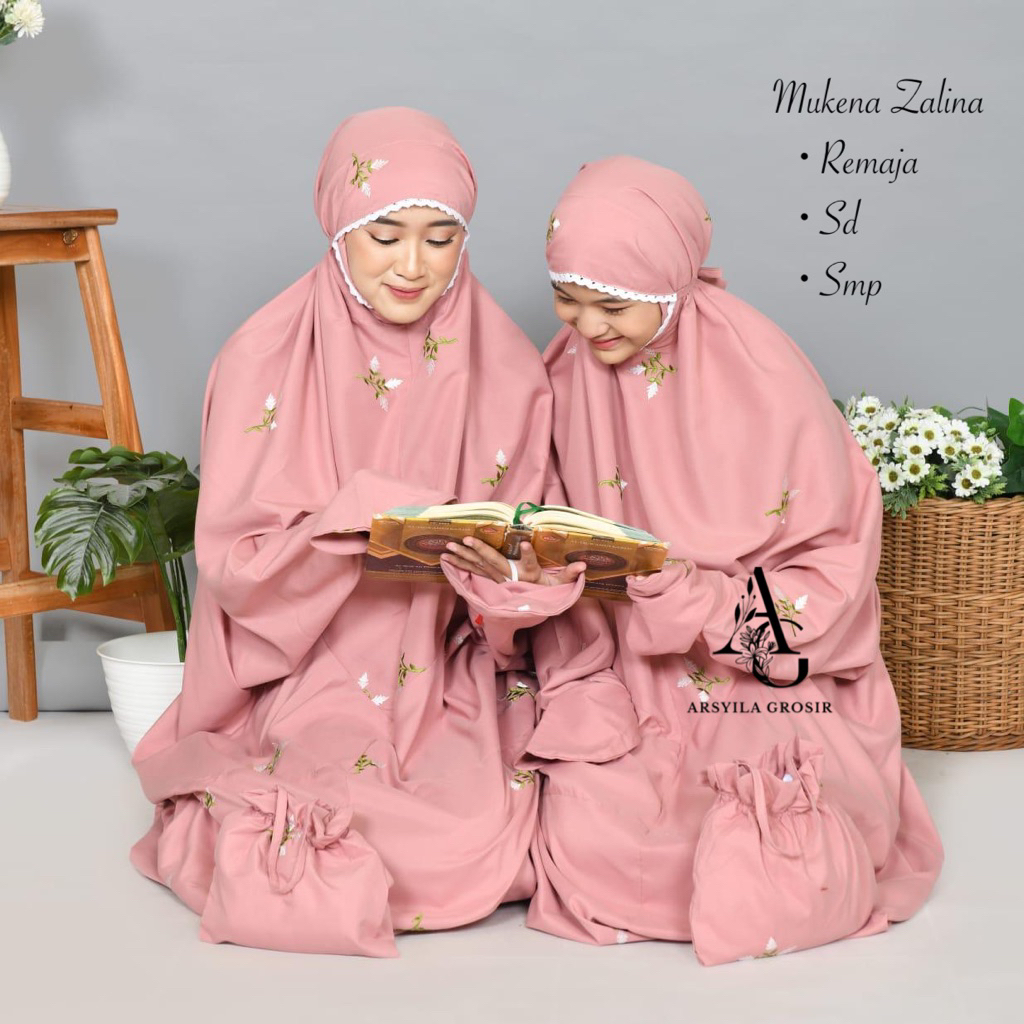 Arsyila_Mukena Terusan Murah Zalina Anak Remaja SD/SMP Katun Travelling