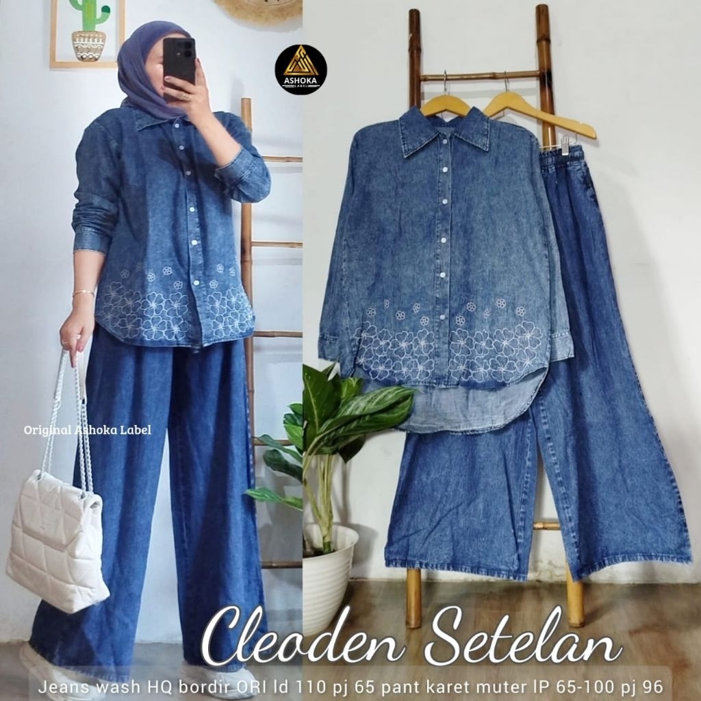 Jisora Blouse - Cleoden Jumbo LD 120 Jeans (Athaya) Cleaden Set
