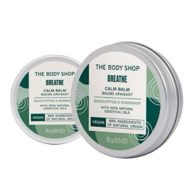 Original The Body Shop Essence oil aromatherapy Wellness Eucalyptus & Rosemary Calm Balm 15g