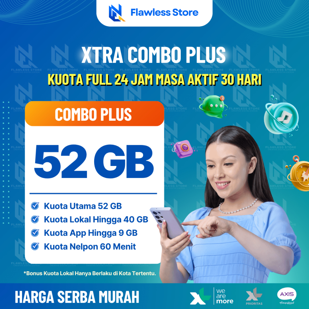 Promo Kuota Paket Data XL Termurah | Xtra Combo Plus 30 Hari