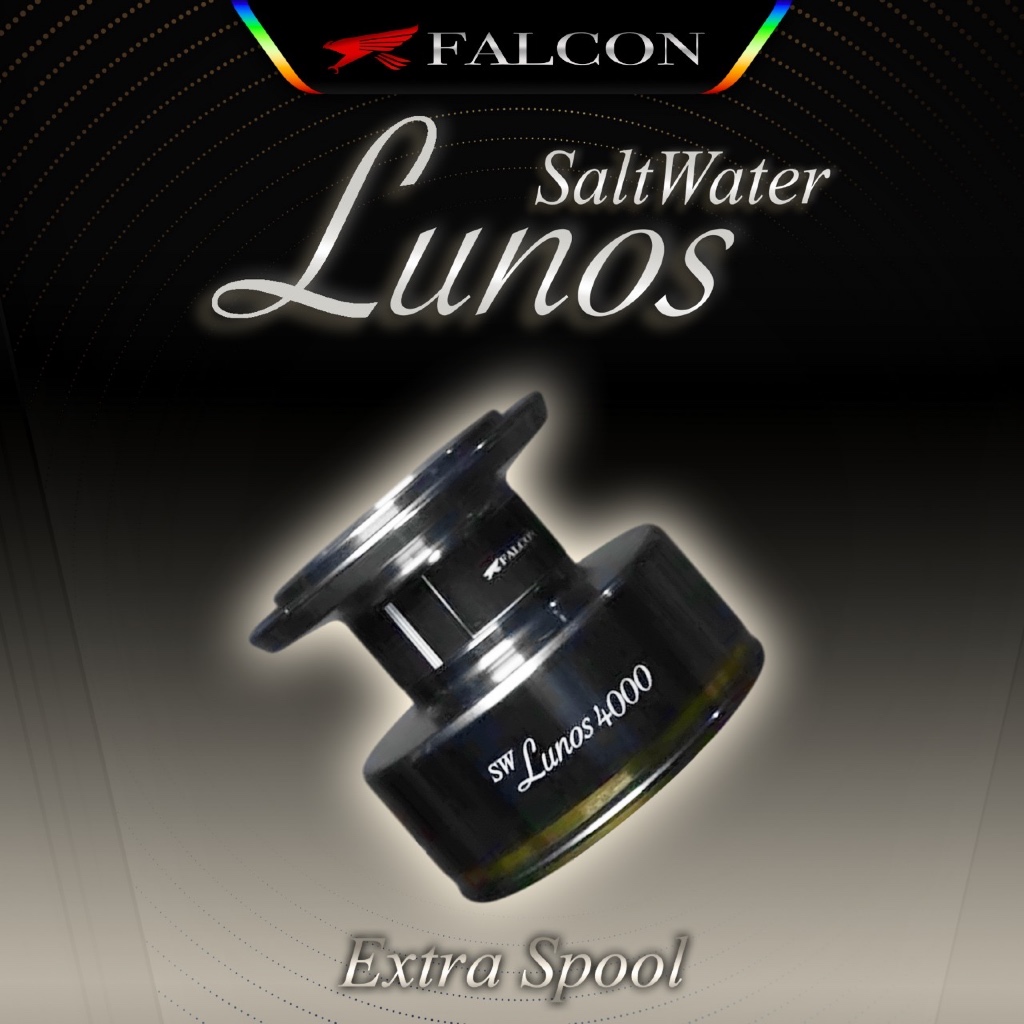 Extra Spool Reel Pancing Falcon Lunos - CNC Aluminium 2 Tone Color -  Spare Part Original