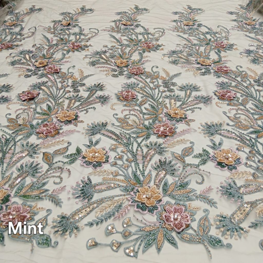 kain tile payet sworosky tridy bunga 3D /kain tile payet tridy  full payet