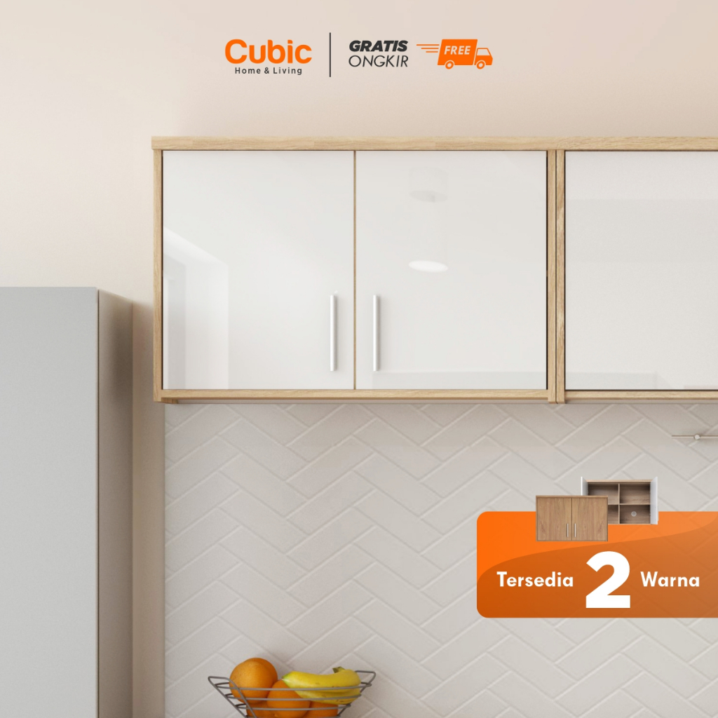 Cubic Kitchen Set 2 Pintu Minimalis / Rak Atas Dapur Kecil / ELENA AVE KSA 2P S