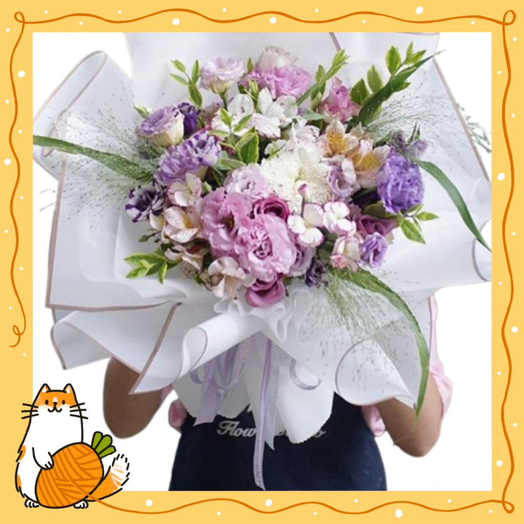 

Kertas Buket Bunga GARIS EMAS / Flower Wraping Paper LINE GOLD / Kertas Cellophane (5 Lembar)