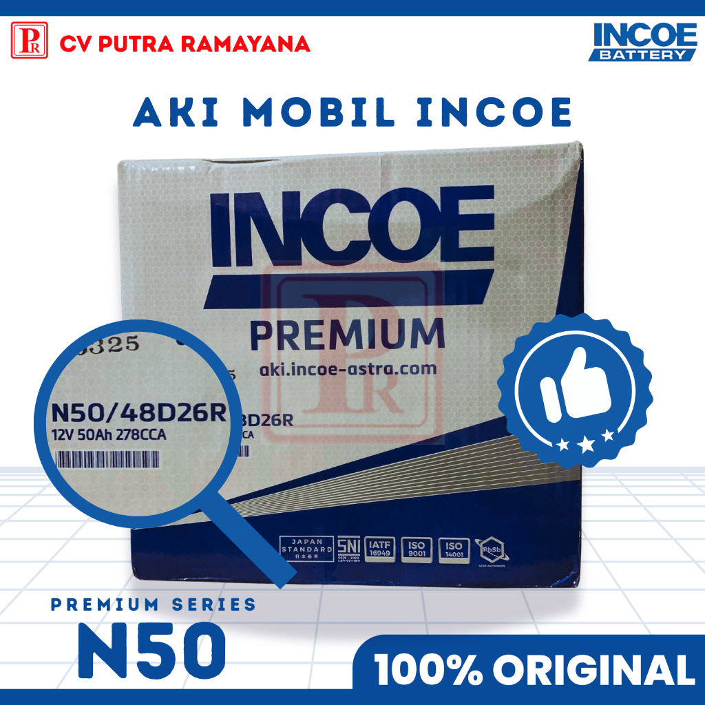 AKI (ACCU) MOBIL INCOE PREMIUM N50 ORIGINAL