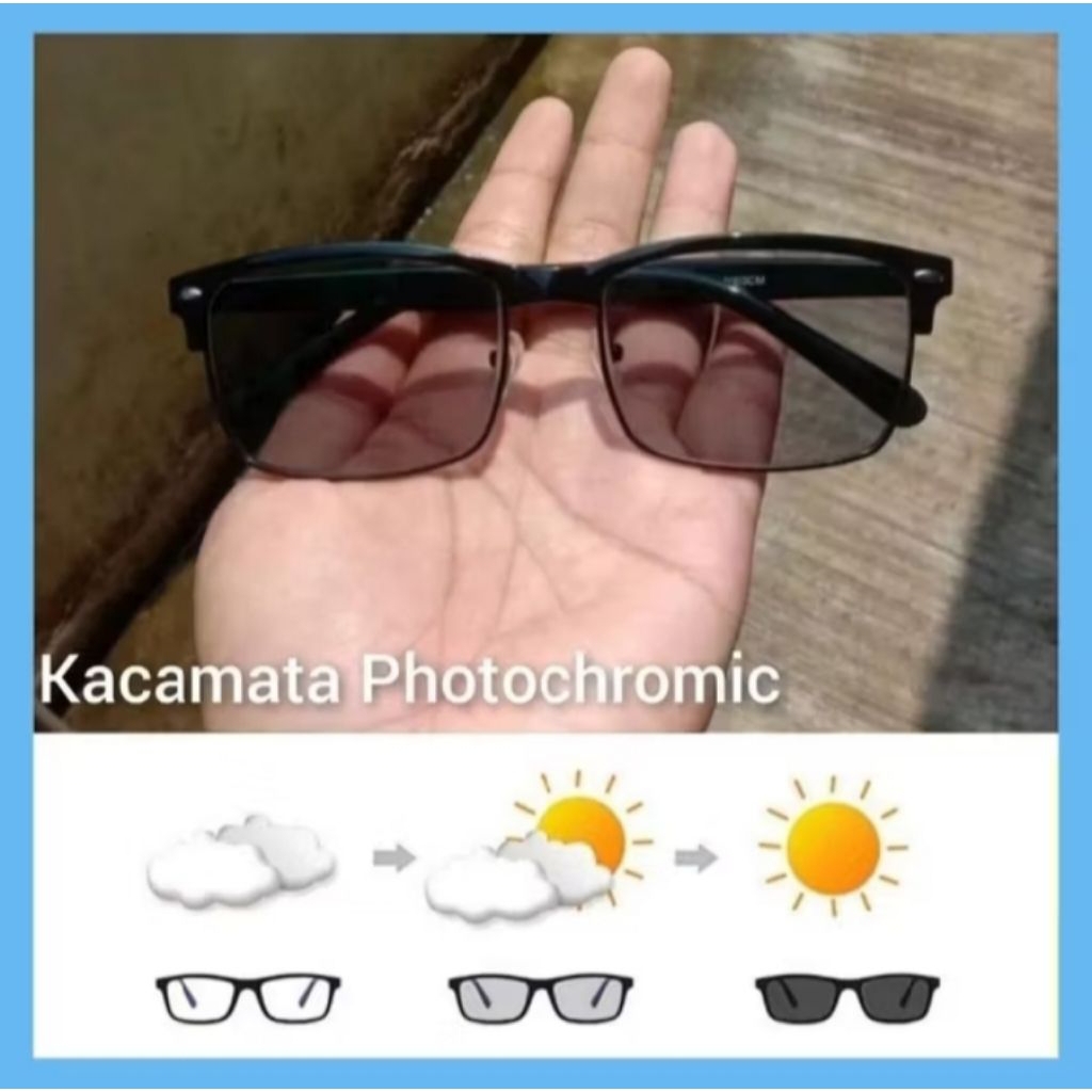 Kacamata Baca dan Jalan Lensa Plus Progresif Photocromic Standar Optik